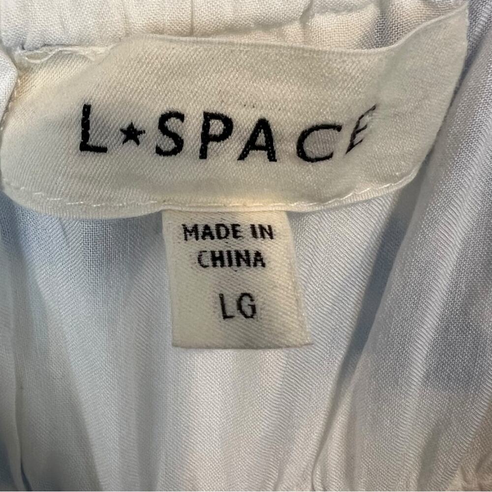 l*space White and Light Blue Floral Maxi Dress with Side Slit - Picture 11 of 15